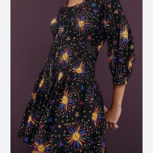 Farm Rio Rainbow Suns Organic Cotton Mini Dress